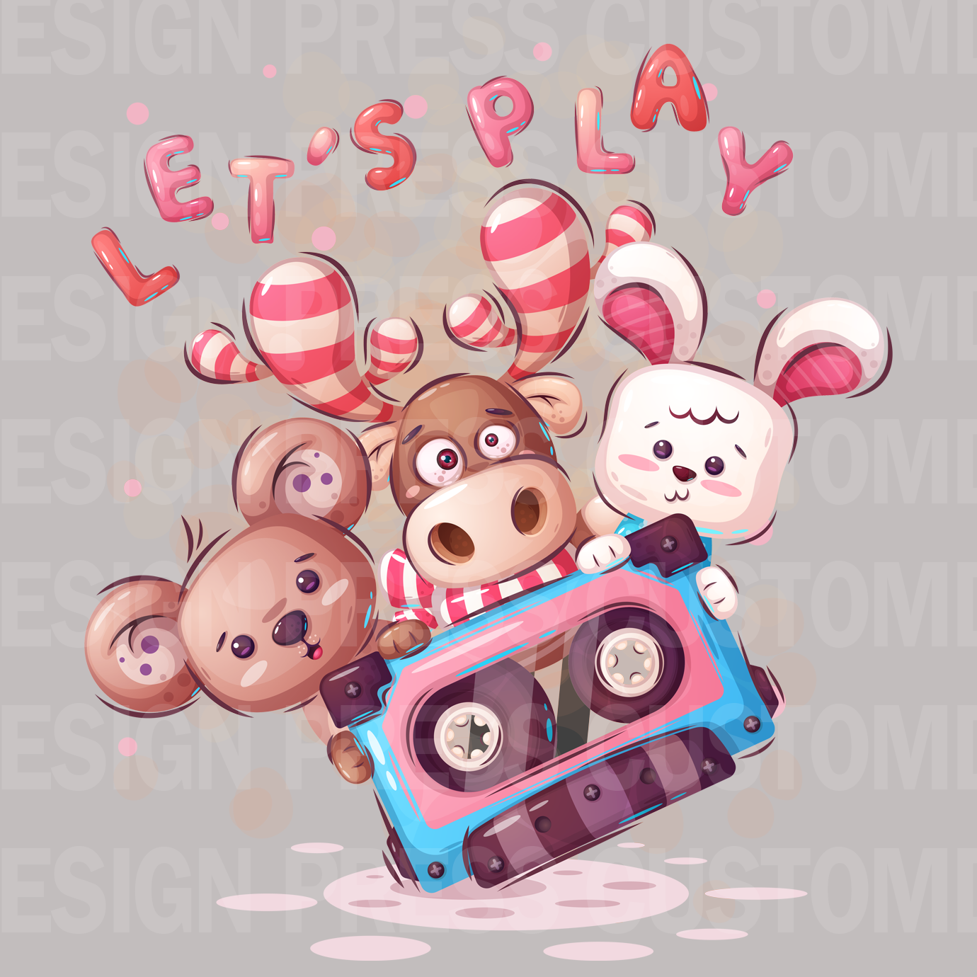 Valentine Let&#39;s Party PNG, sublimation, POD, Digital Download Image