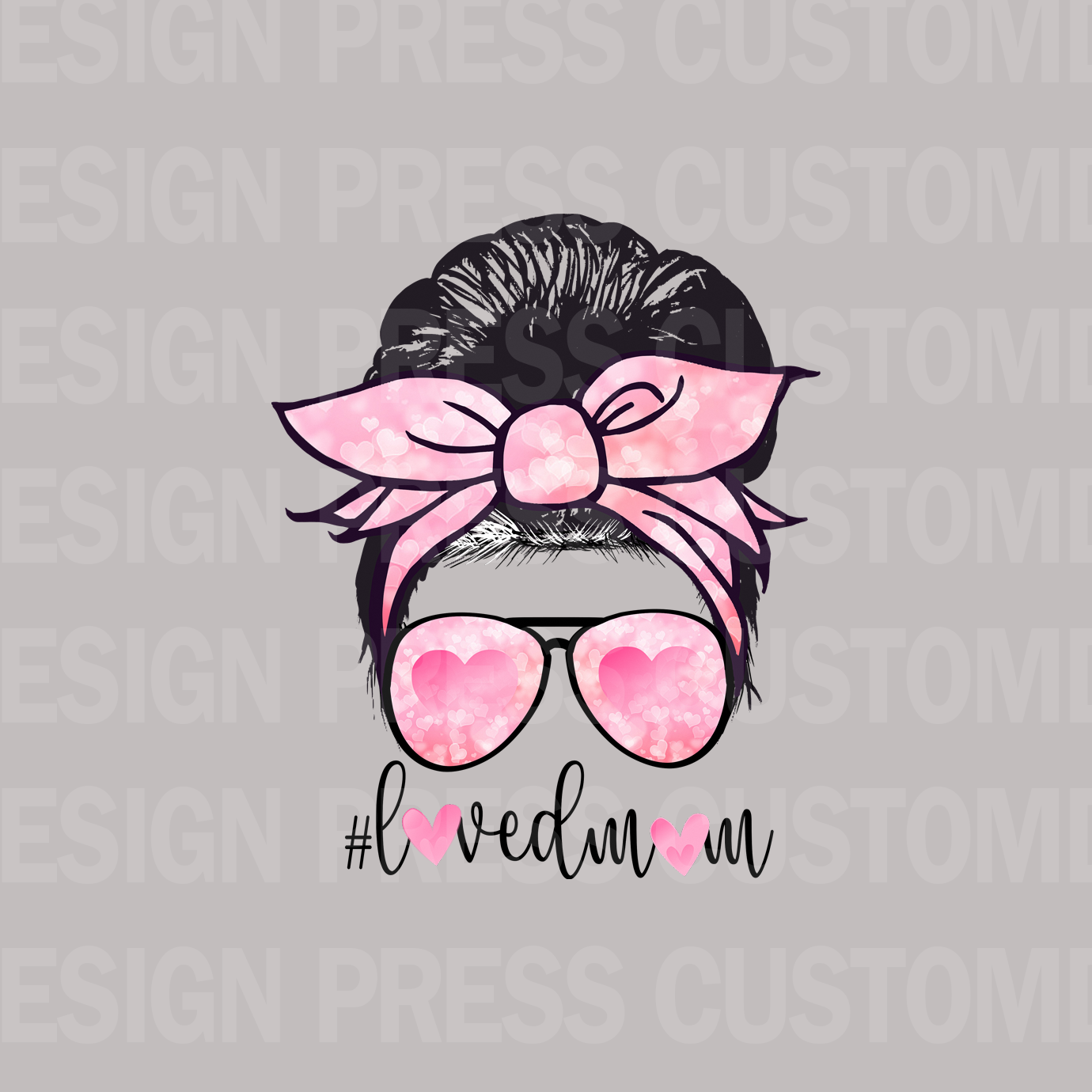 Valentine Loved Mom PNG, sublimation, POD, Digital Download Image