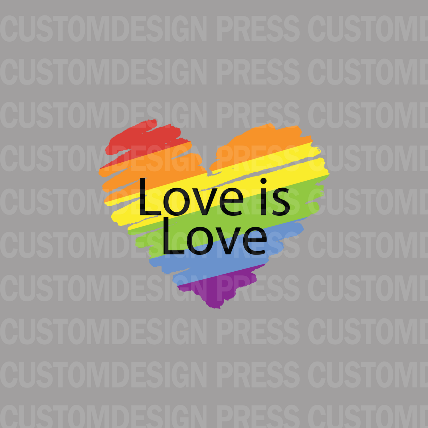 Love is Love Heart PNG,  sublimation, POD, Digital Download Image