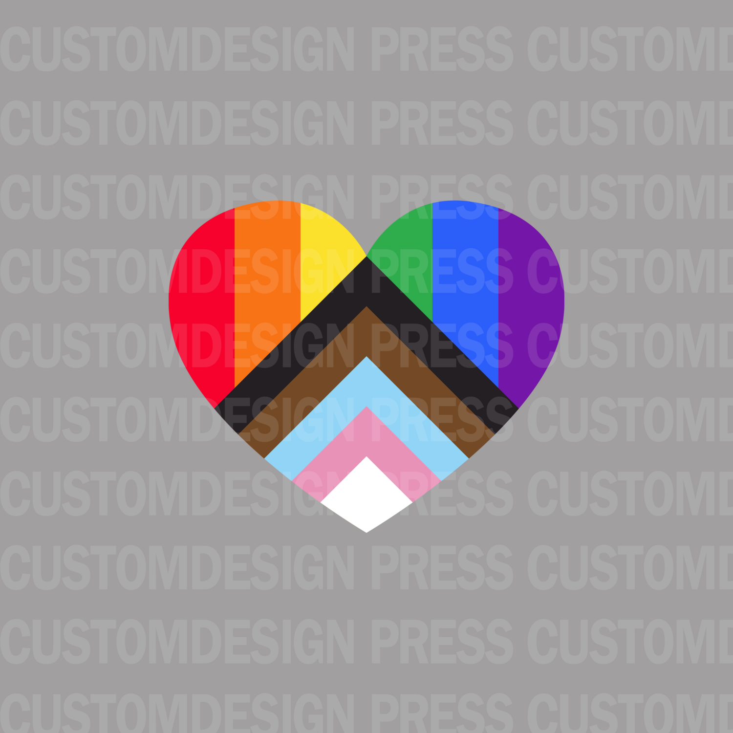Heart Progress Flag, PNG,  sublimation, POD, Digital Download Image