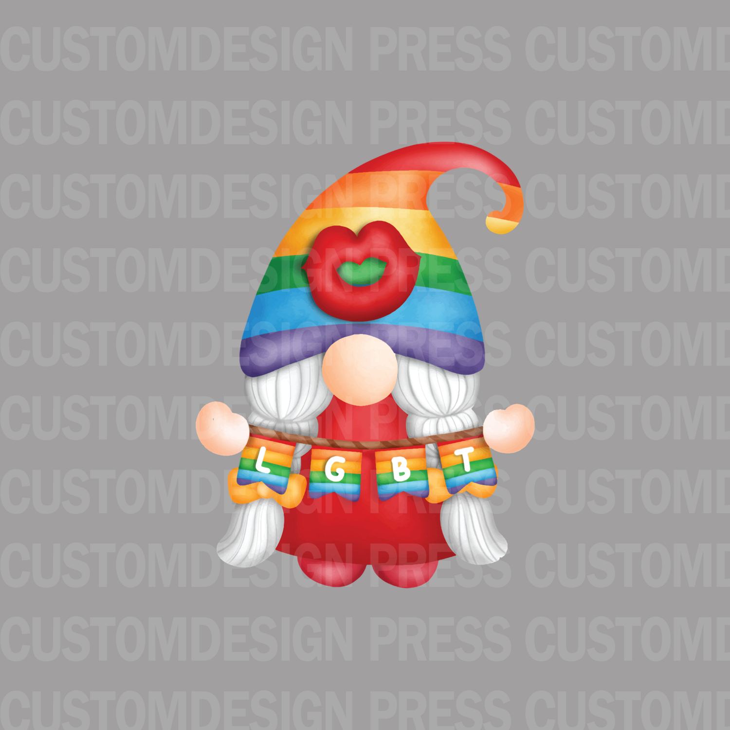 LGBT Gnome PNG,  sublimation, POD, Digital Download Image