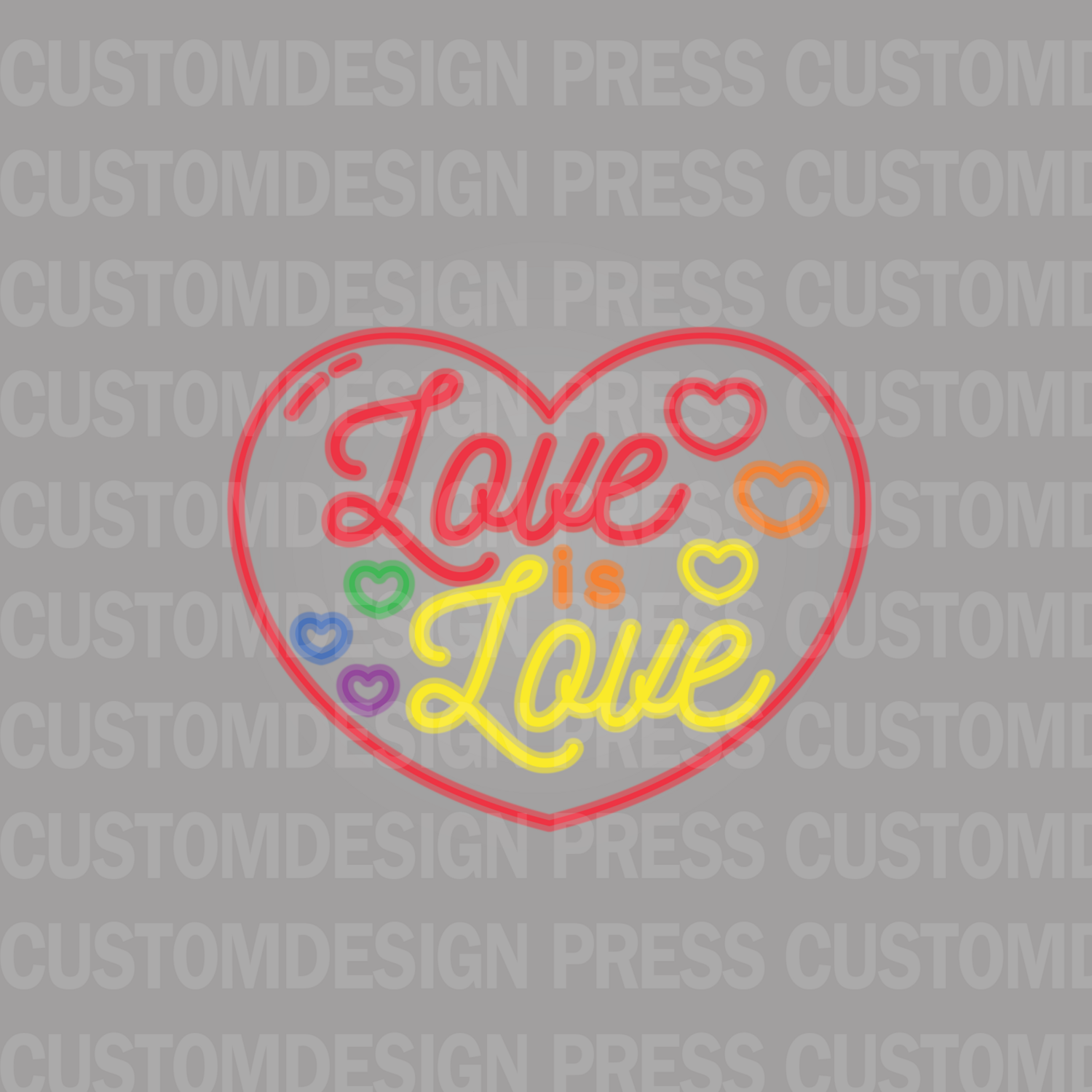 Love is Love Heart PNG,  sublimation, POD, Digital Download Image