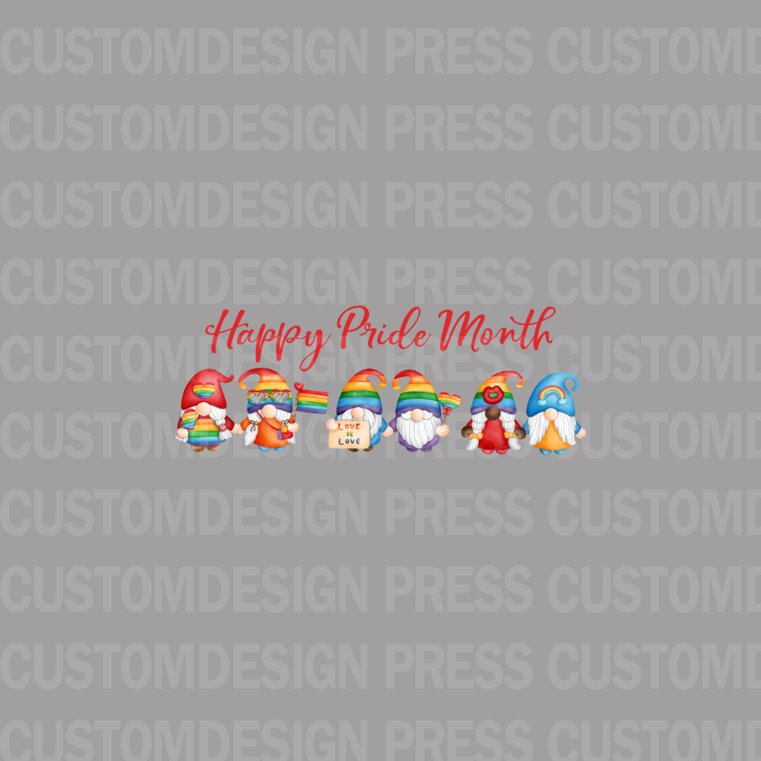 Happy Pride Month Gnomes, PNG,  sublimation, POD, Digital Download Image
