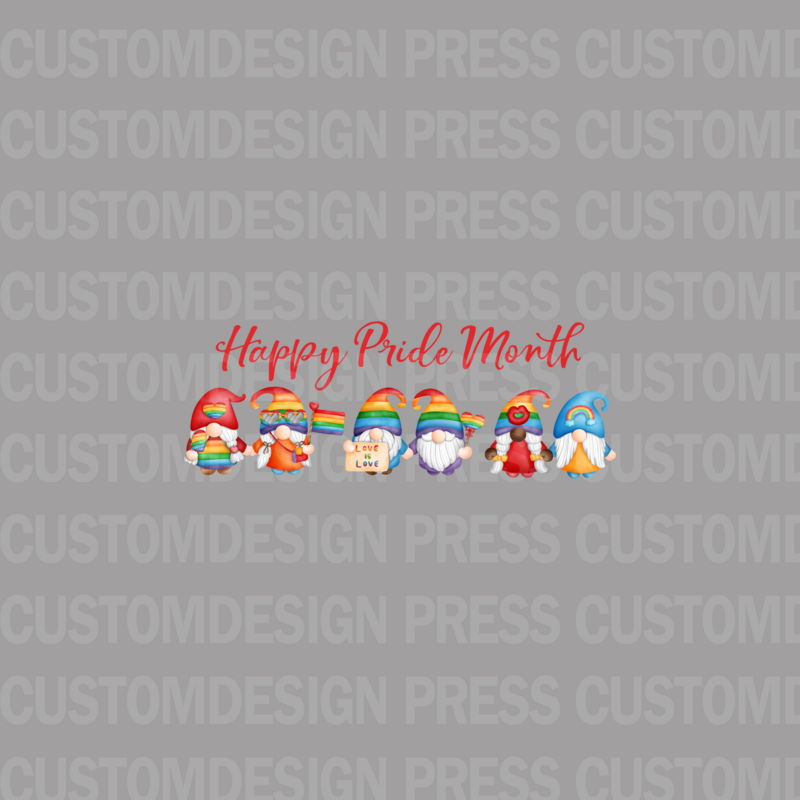 Happy Pride Month Gnomes, PNG,  sublimation, POD, Digital Download Image