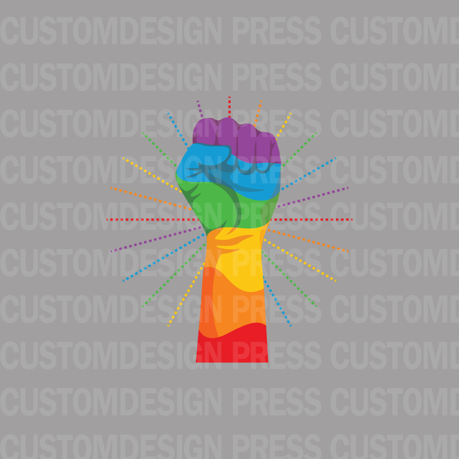 PRIDE Fist PNG,  sublimation, POD, Digital Download Image