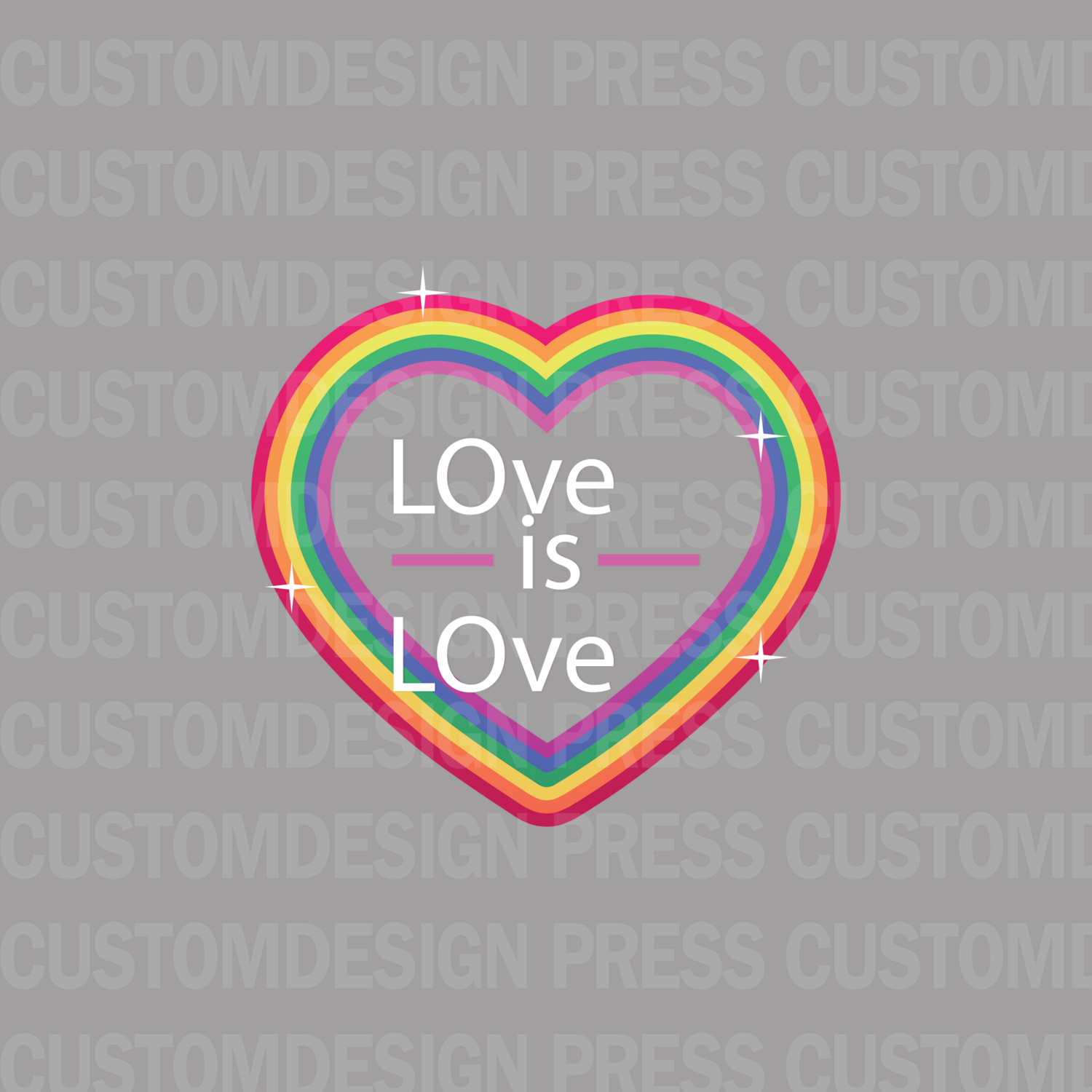 Love is Love Heart PNG,  sublimation, POD, Digital Download Image