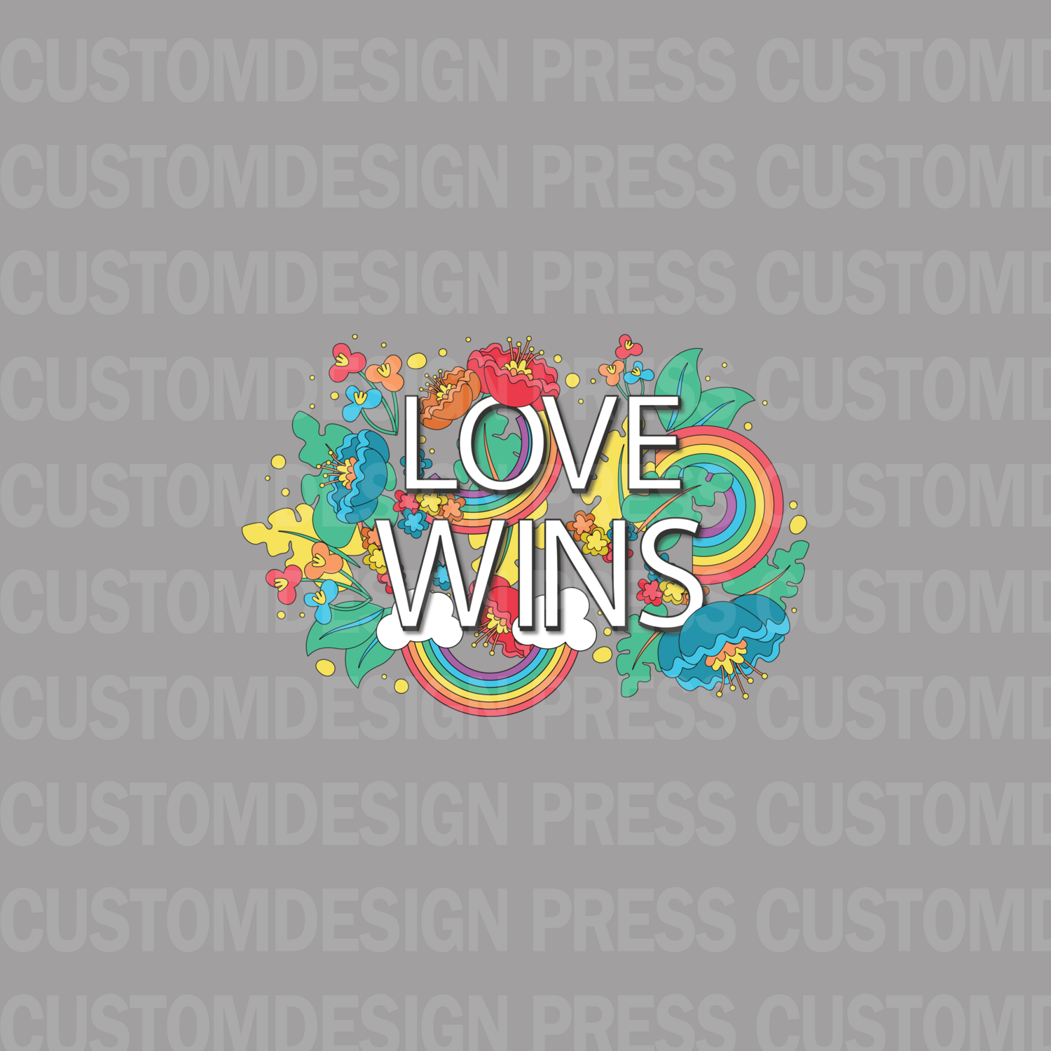 Retro Love Wins PNG,  sublimation, POD, Digital Download Image