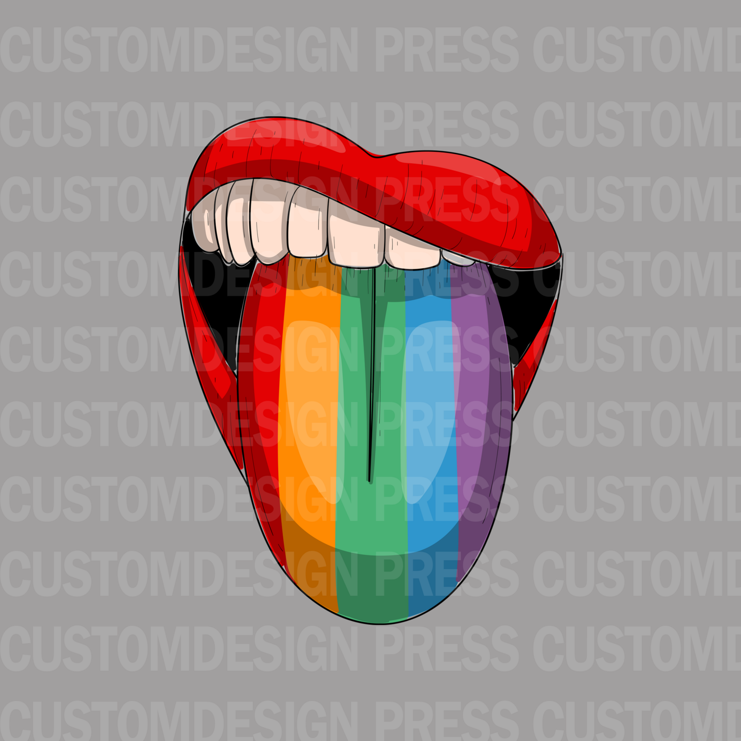 PRIDE Mouth PNG,  sublimation, POD, Digital Download Image