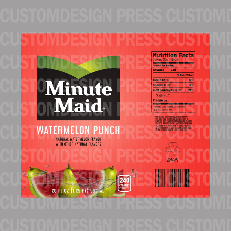 Minute Maid Watermelon Punch, 20 OZ Skinny Tumbler Wrap
