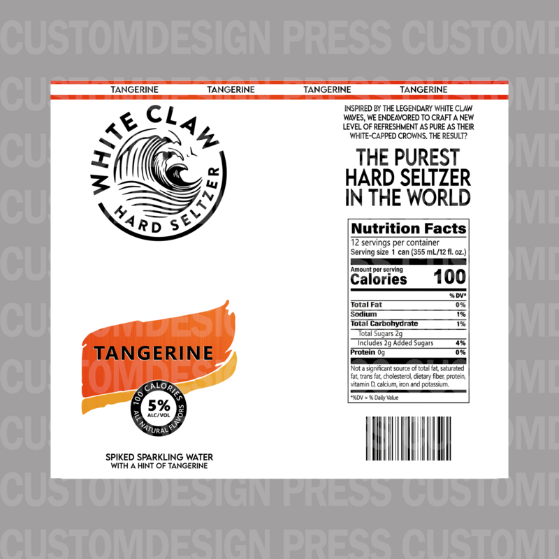 White Claw Tangerine, 20 OZ Skinny Tumbler Wrap