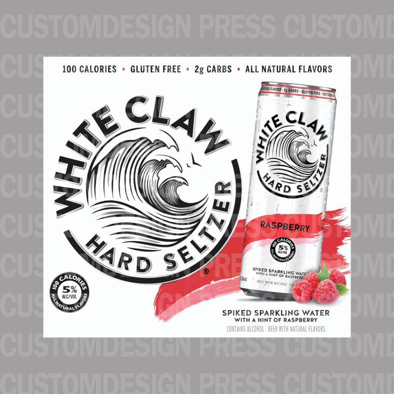 White Claw Raspberry, 20 OZ Skinny Tumbler Wrap