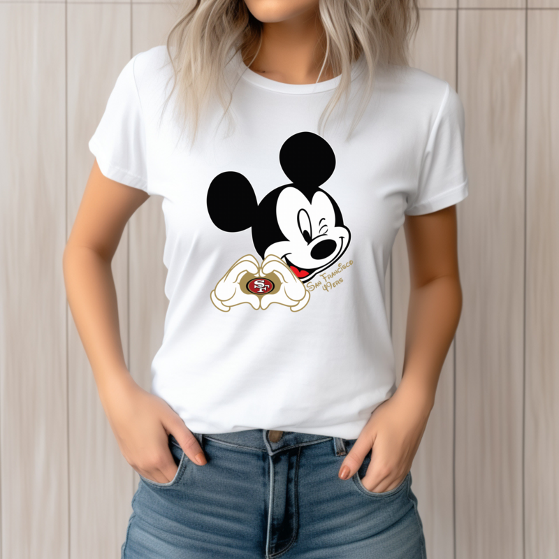 San Francisco 49ers Mickey Mouse Love