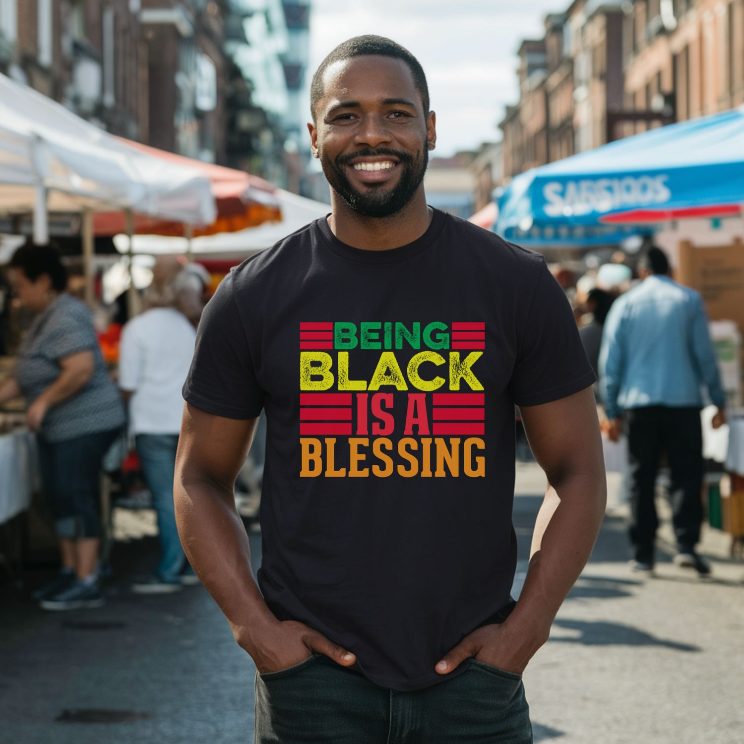 Juneteenth Being Black Is A Blessing Shirt, Colors: Black, Sizes: S