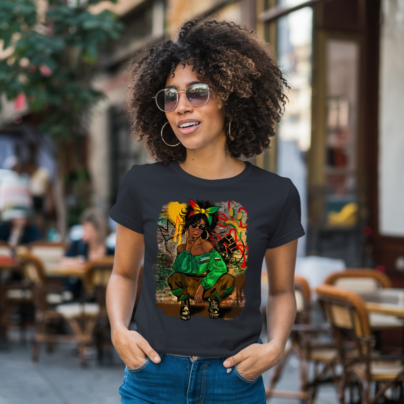 Vibrant Juneteenth Graffiti Shirt