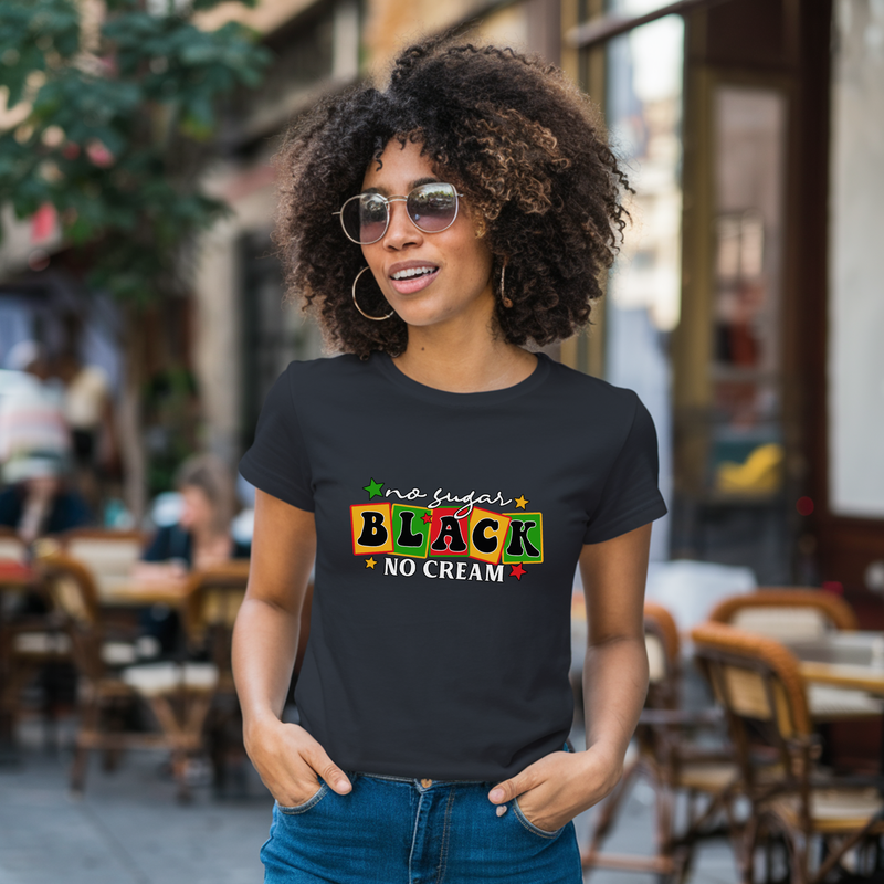 Vibrant Juneteenth Black No Sugar No Cream Shirt
