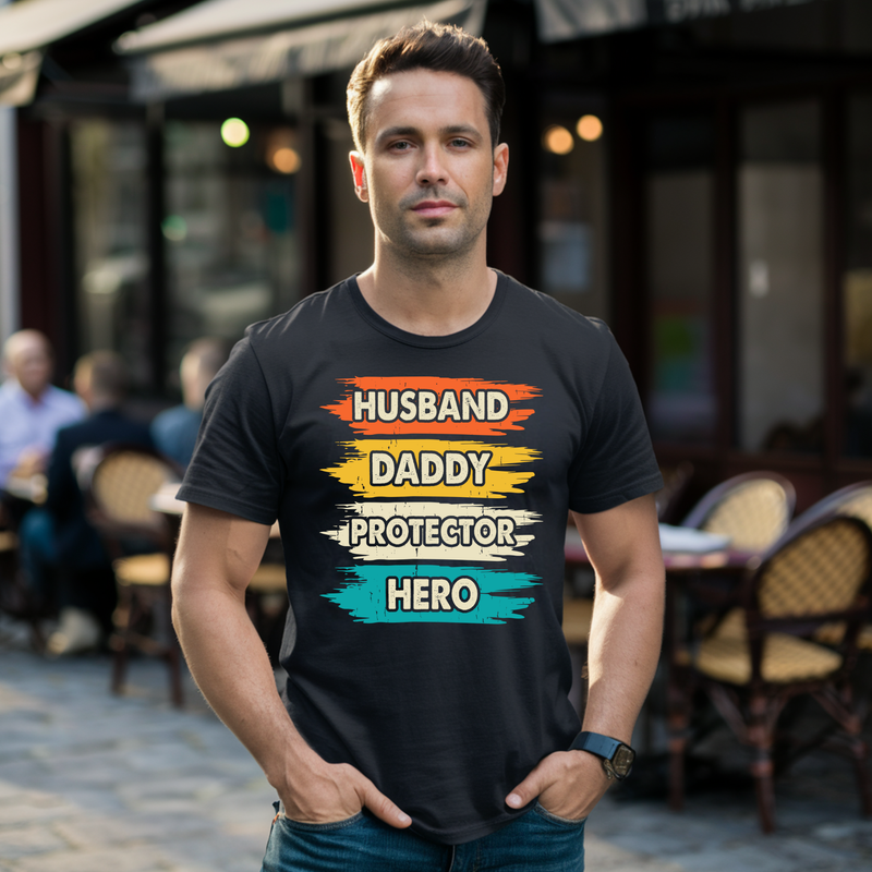 Husband Daddy Protector Hero Father&#39;s Day Shirt