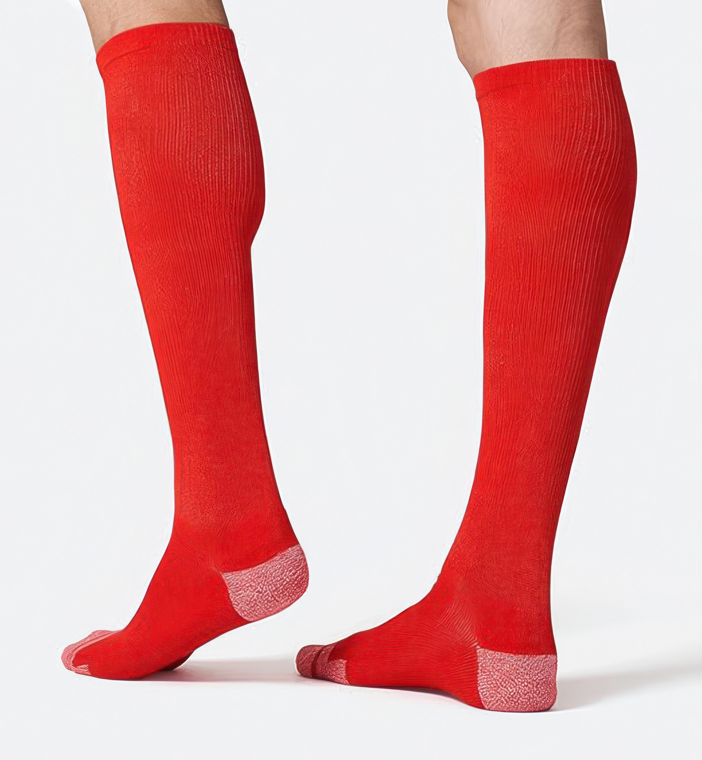 Soccer Socks Knee High Over the Calf Sports Tube Socks, Color: Red