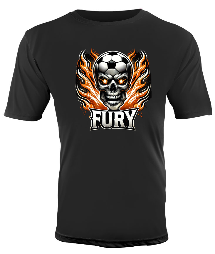 Cool Performance Dry-Fit Crew Red T-Shirt Jerseys, Team/Color: Fury Black