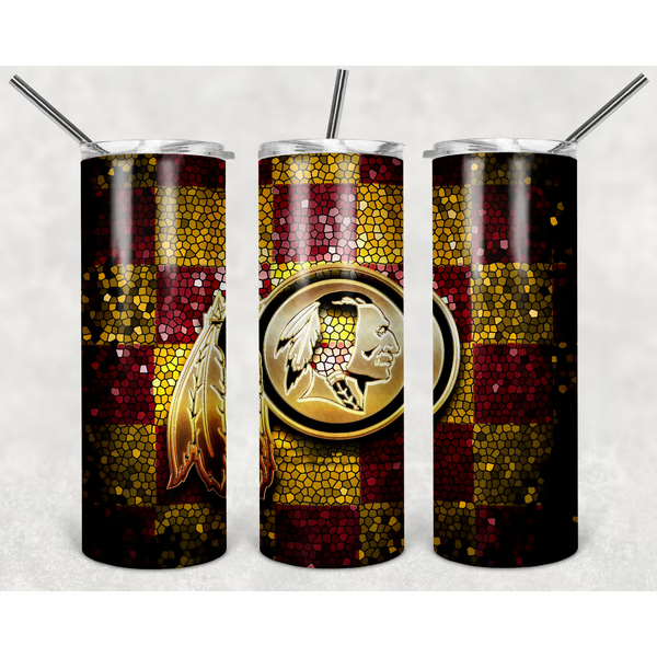 Retro Washington Redskins  20 oz UV Printed Tumbler