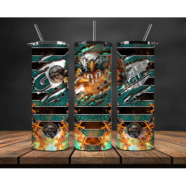 Go Eagles Go 20 oz UV Printed Tumbler