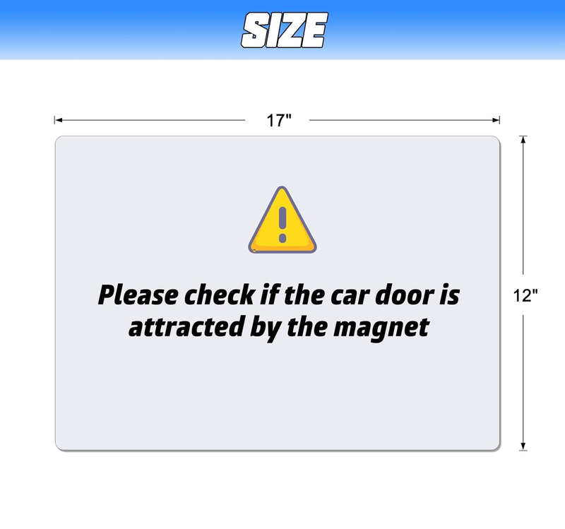 Custom Car 17&quot; x 12&quot; White Magnet