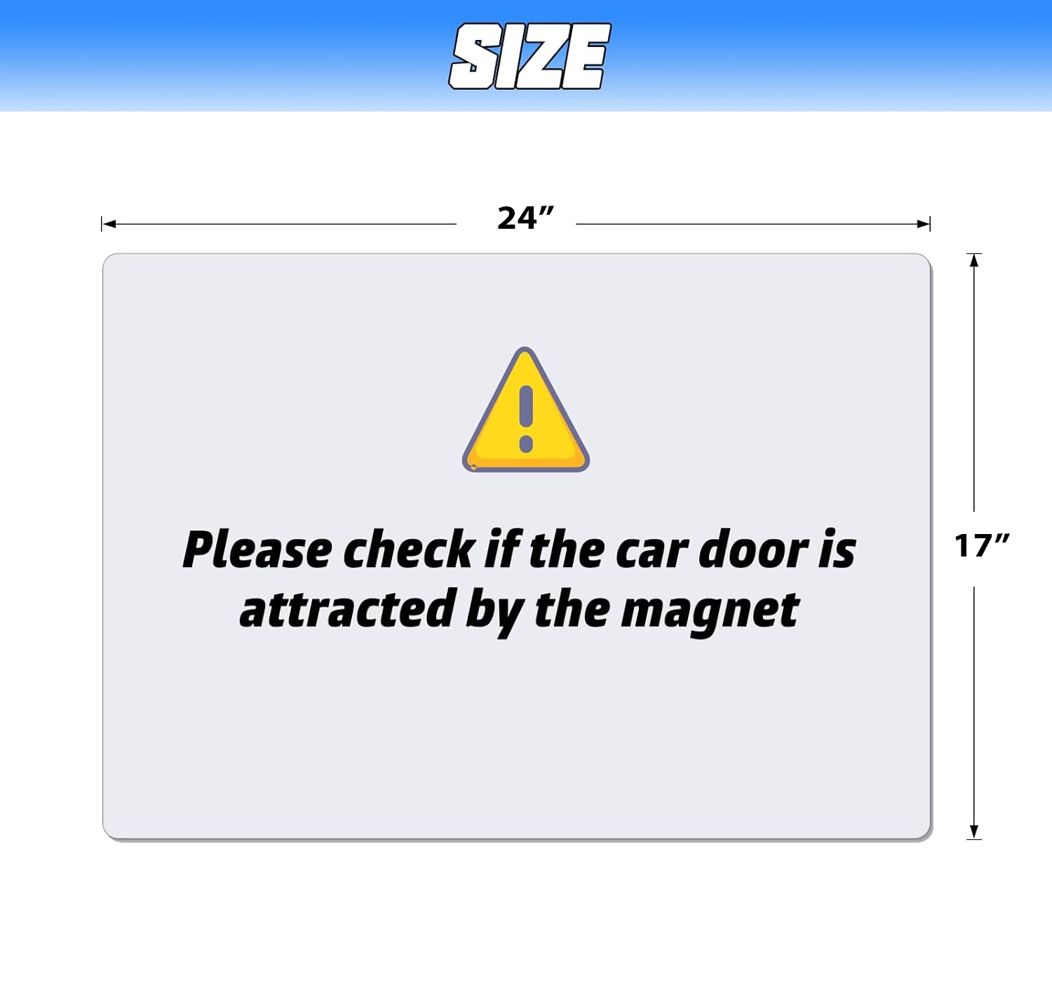 Custom Car 24&quot; x 17&quot; White Magnets