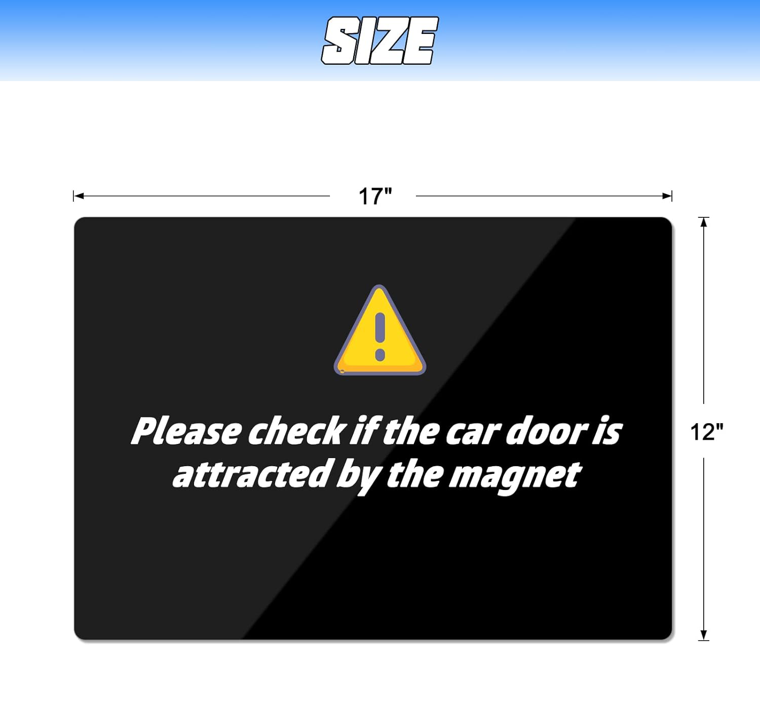 Custom Car 17&quot; x 12&quot; Black Magnet