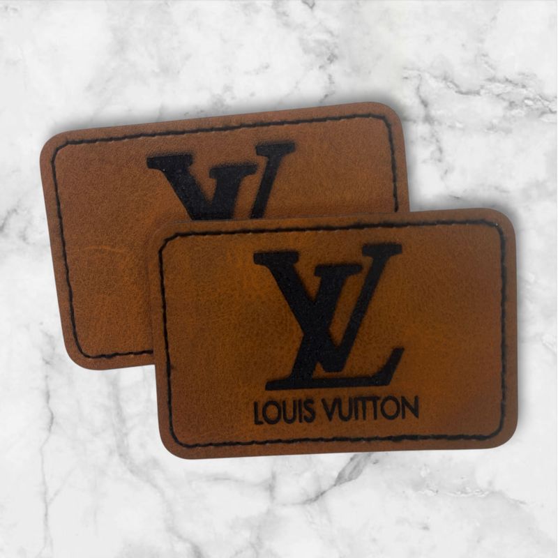 Custom Luxury Monogram Leather Patch Laser Engraved Personalized Patches for Hats Jackets Bags and Accessories