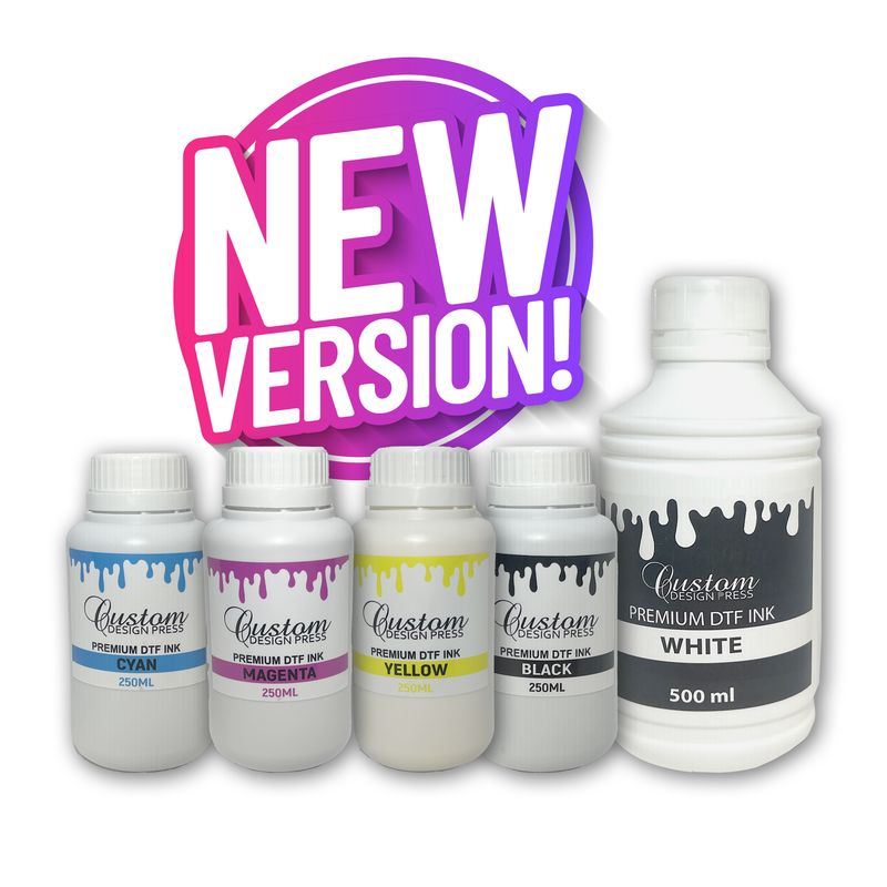 🎨 CMYK-W Premium DTF Ink Combo – Vibrant Color + Glossy White | 250ml/500ml