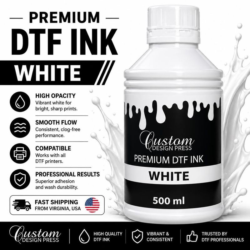 Premium White DTF Ink – 500 ml