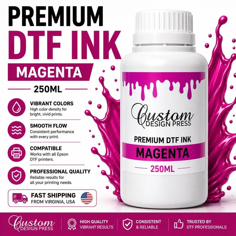 Premium Magenta DTF Ink – 250 ml