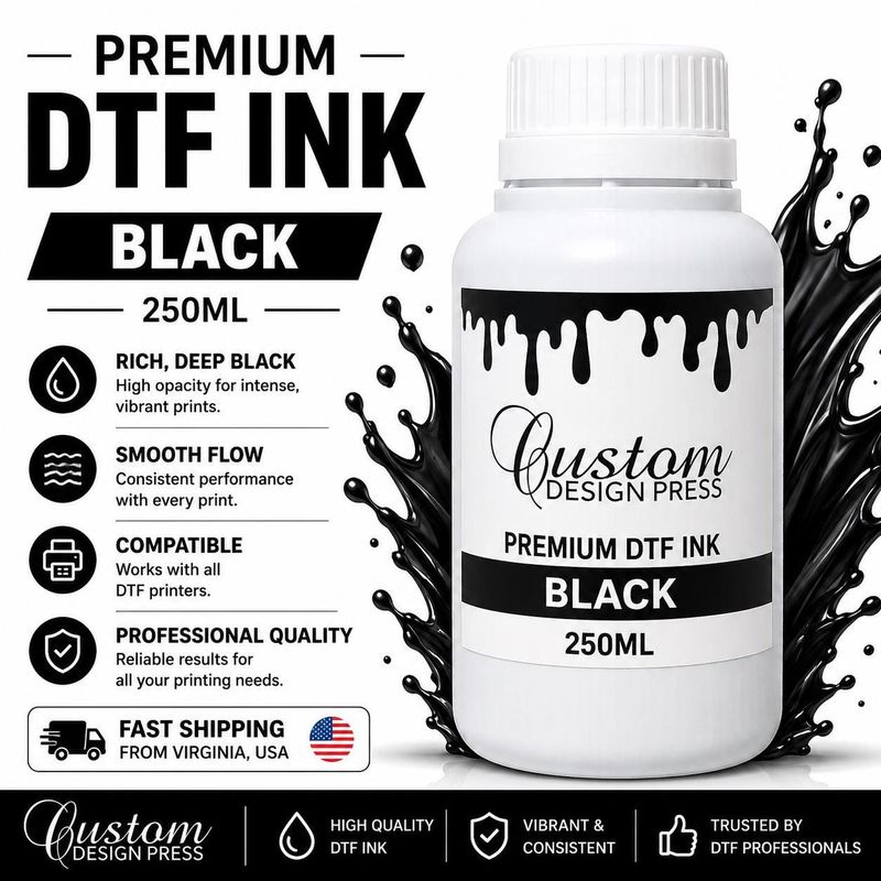 Premium Black DTF Ink – 250 ml