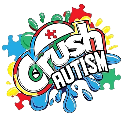 Crush Autism Splatter PNG, sublimation, POD, Digital Download Image