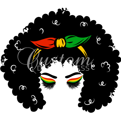 Juneteenth Lady with Bow PNG – Digital Download