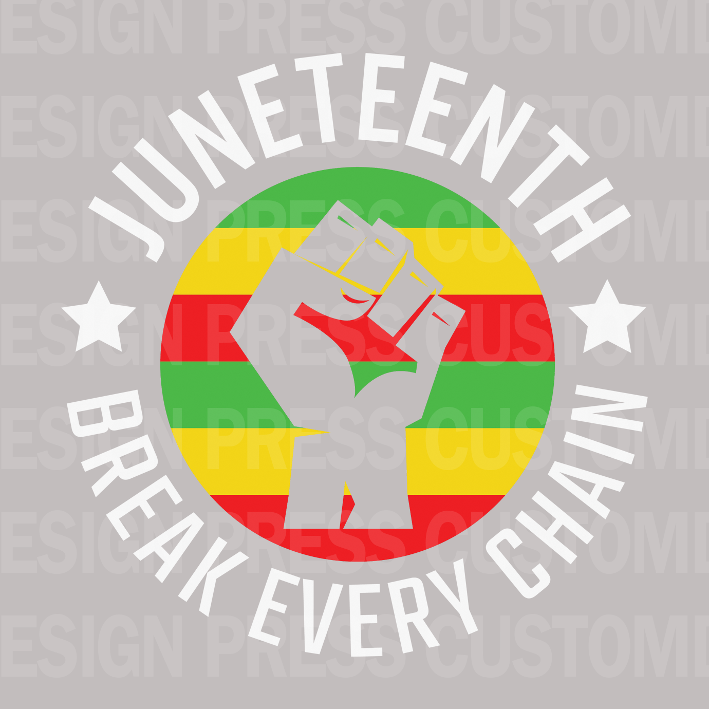 Juneteenth Breaking Every Chain PNG – Digital Download