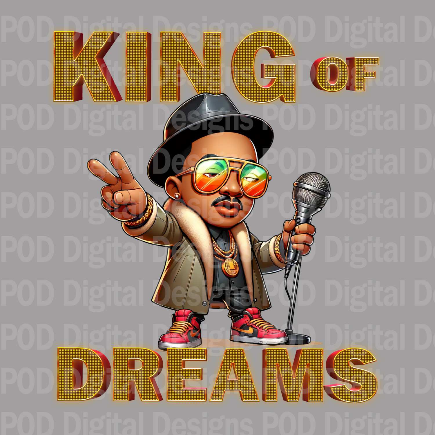 Dr. Martin Luther King Jr. King of Dreams PNG – Digital Download