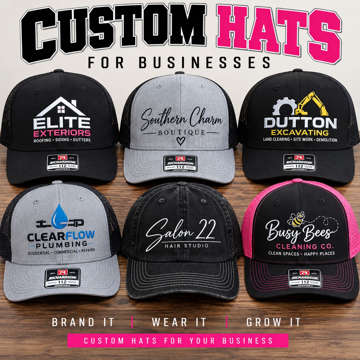 Custom Logo Hats | Personalized Business &amp; Promotional Hats