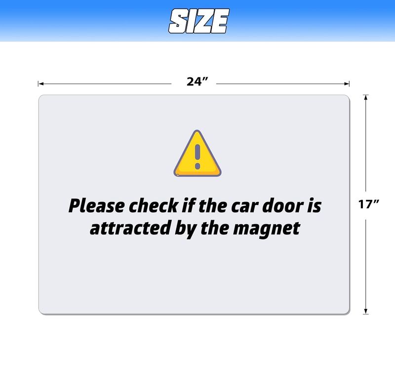 24x17 Custom White Car Magnet | Business Vehicle Advertising
