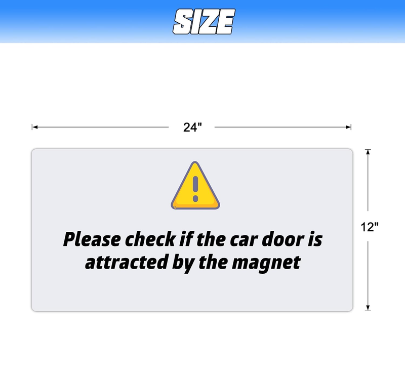 24x12 Custom White Car Magnet | Business Vehicle Advertising