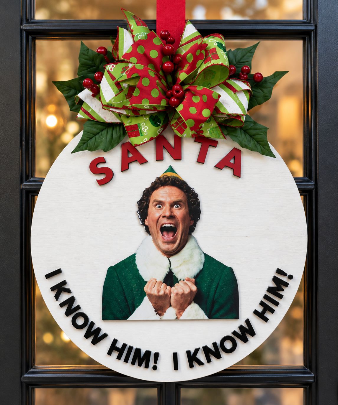 18" Buddy the Elf Christmas Door Hanger