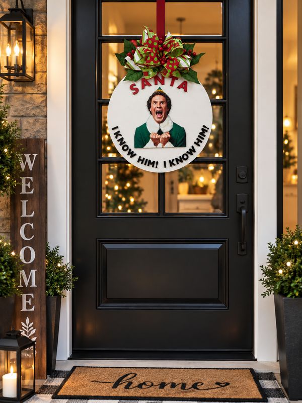 18" Buddy the Elf Christmas Door Hanger