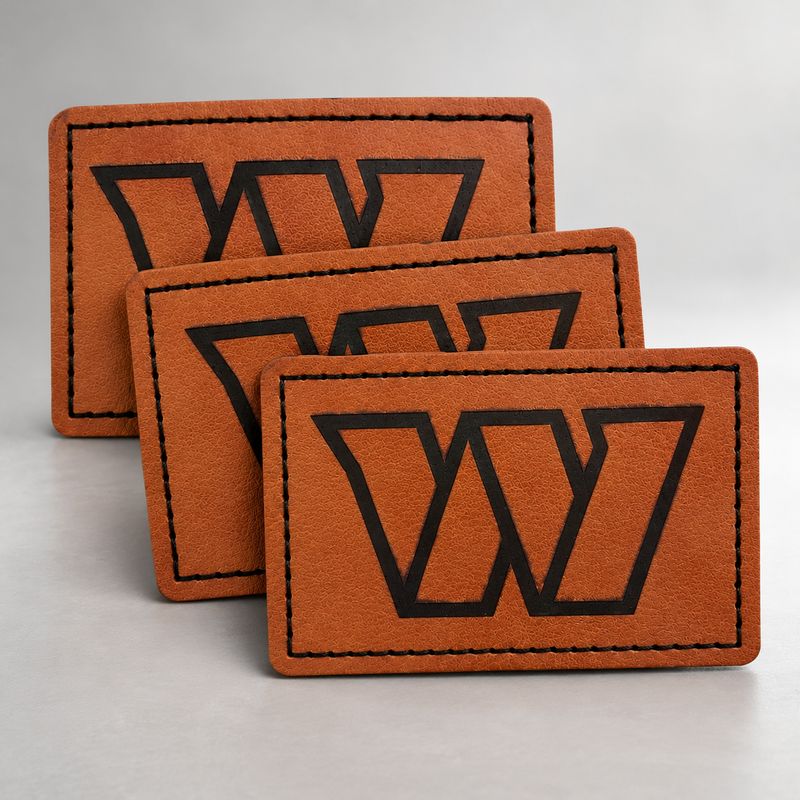 Washington Football Fan Laser-Engraved Patch | 3x2 Leatherette
