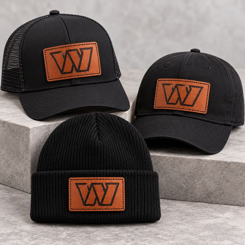 Washington Football Fan Laser-Engraved Patch | 3x2 Leatherette
