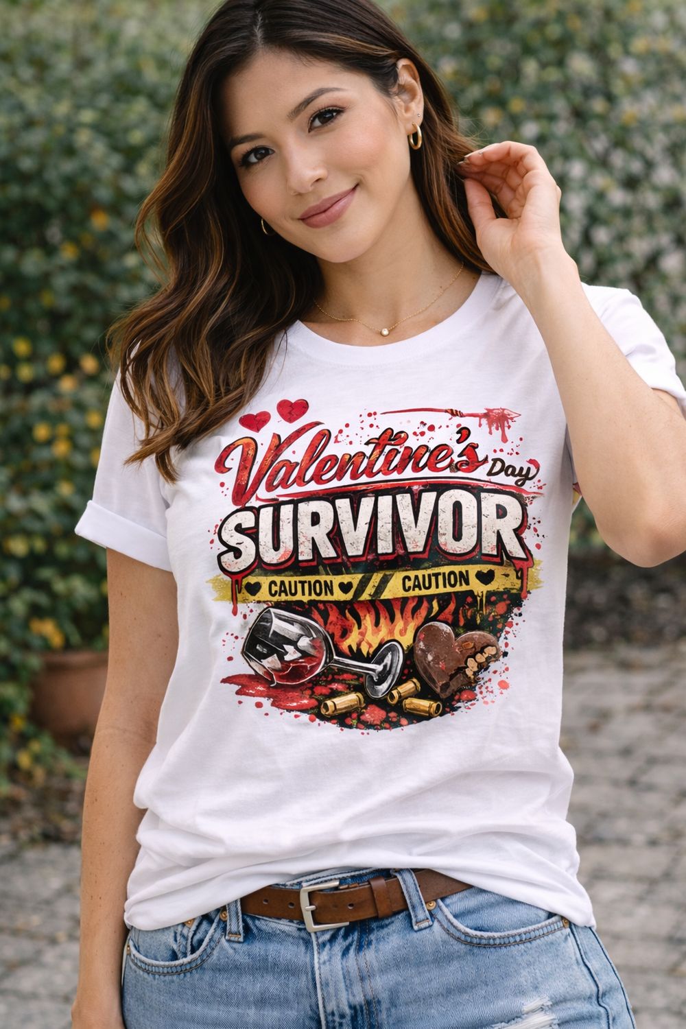 Valentine’s Day Survivor Shirt | Funny Valentine T-Shirt | Anti Valentine Graphic Tee