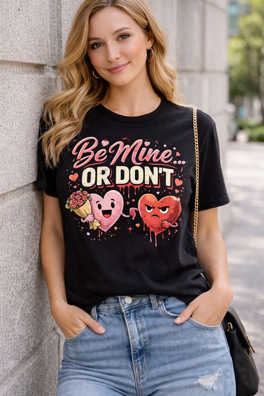 Be Mine… Or Don’t Valentine T-Shirt | Funny Anti-Valentine Shirt | Sassy Valentine Outfit