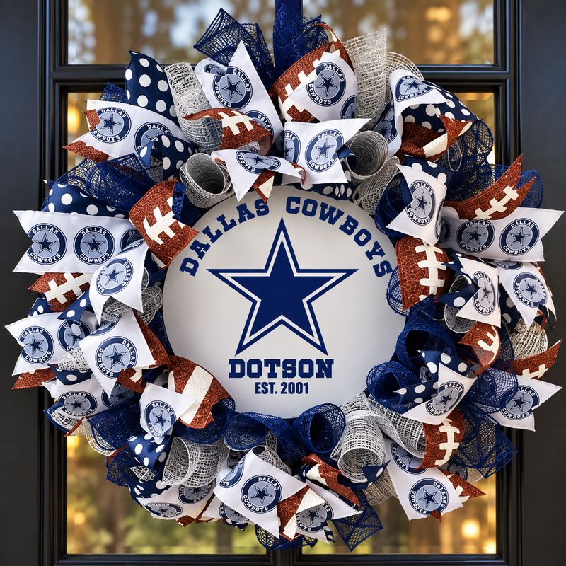 22" Personalized Football Team Wreath