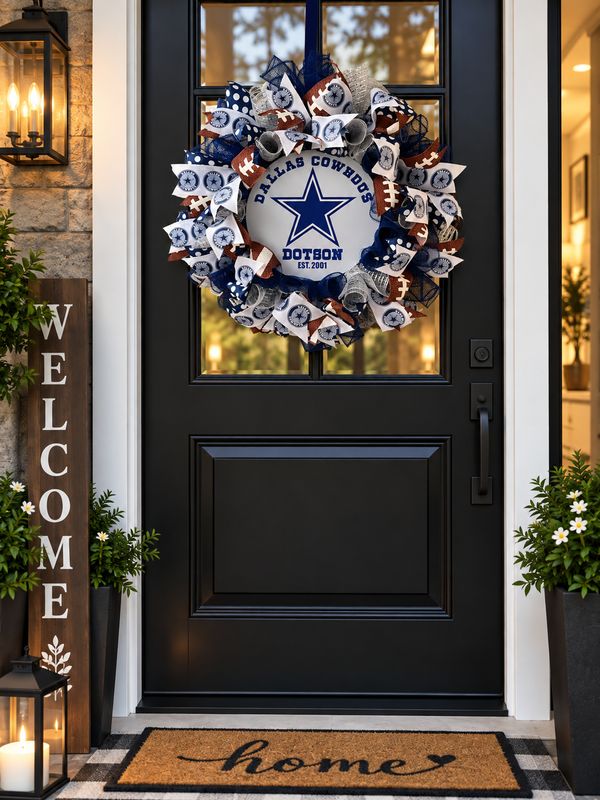 22" Personalized Football Team Wreath