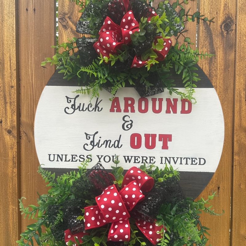 15" Round Sassy Front Door Decor, Spring Door Decor, Housewarming Gift