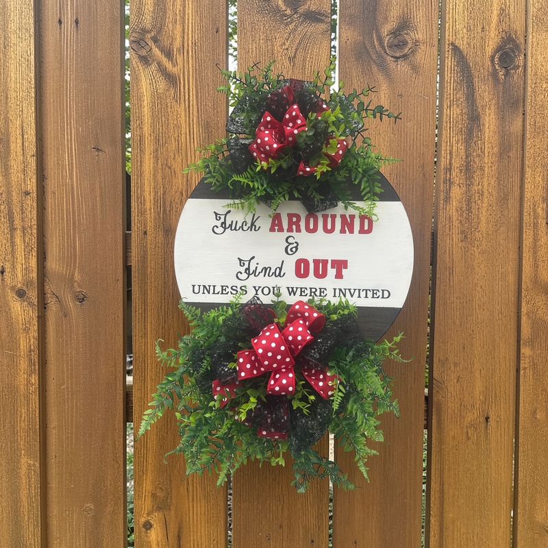 15" Round Sassy Front Door Decor, Spring Door Decor, Housewarming Gift