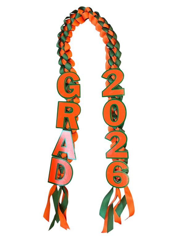 Handmade Graduation Ribbon Lei, Custom Graduation Lei 2026, Graduation Gift